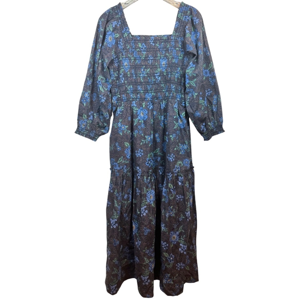 Summersalt - The Countryside Poplin Smocked Midi Dress - Size L